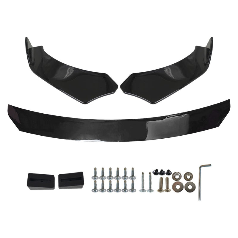DURAFORCE Universal Front Bumper Lip Spoiler Splitter Glossy Black For JEEP Grand Cherokee