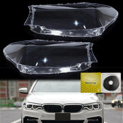 DURAFORCE For BMW G30 G31 G38 5 Series 2016-2020 Pair Headlight Len Cover+Glue Clear Shell