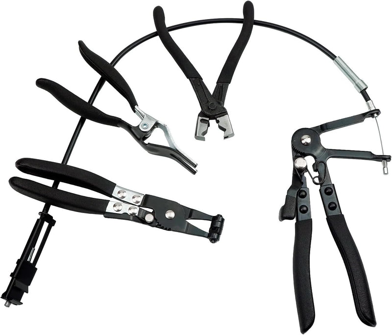 DURAFORCE 4 Pcs Hose Clamp Pliers Flat Band Hose Clamp Plier Hose Clamp Tool With 27" Long