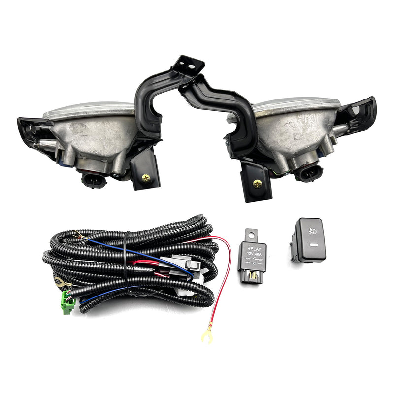 DURAFORCE Left+Right Front Bumper Fog Lights+Switch+Wiring For 2010-2011 Honda CR-V CRV