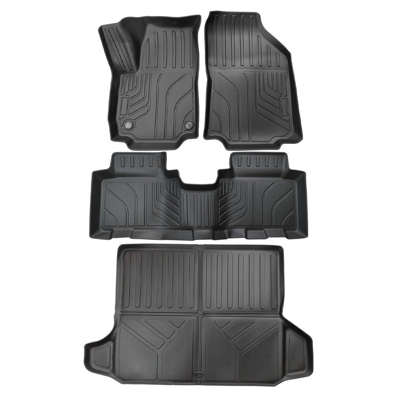 DURAFORCE All Weather Front + Rear Floor Mats + Cargo Liner For 2018-24 Chevrolet Equinox