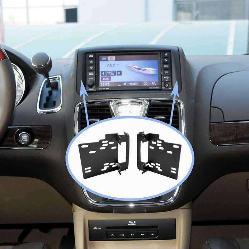 DURAFORCE For Dodge for Jeep Double DIN Radio Installation Dash Kit W/Radio Wire Harness