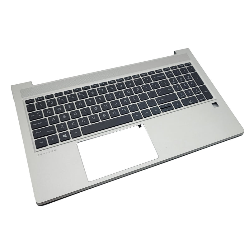 DURAFORCE New Palmrest For HP ProBook 650 655 G8 Backlit Keyboard M49545-001 Silver 15.6in