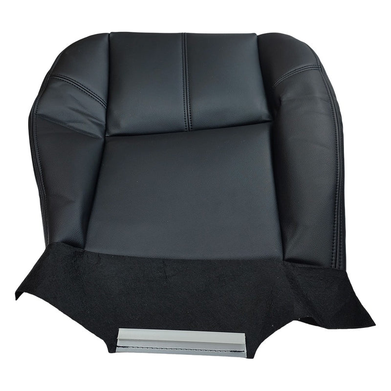 DURAFORCE For 2007-13 Chevy Silverado 1500 2500 HD Driver Bottom Leather Seat Cover Black