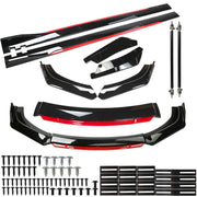 DURAFORCE For Nissan Sentra/ Front Bumper Lip Spoiler Body Kit+Side Skirt Glossy Black