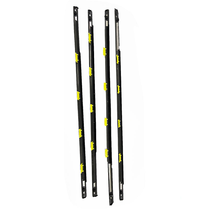 DURAFORCE New 4x Window Trim Glass Door Belt Rubber Black Fit For 96-00 Honda Civic DX 4D
