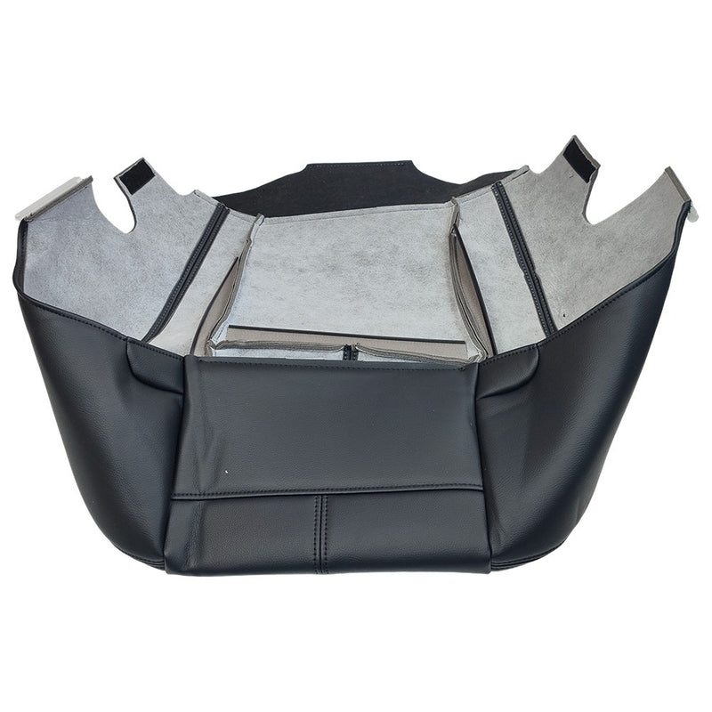 DURAFORCE For 2007-13 Chevy Silverado 1500 2500 HD Driver Bottom Leather Seat Cover Black
