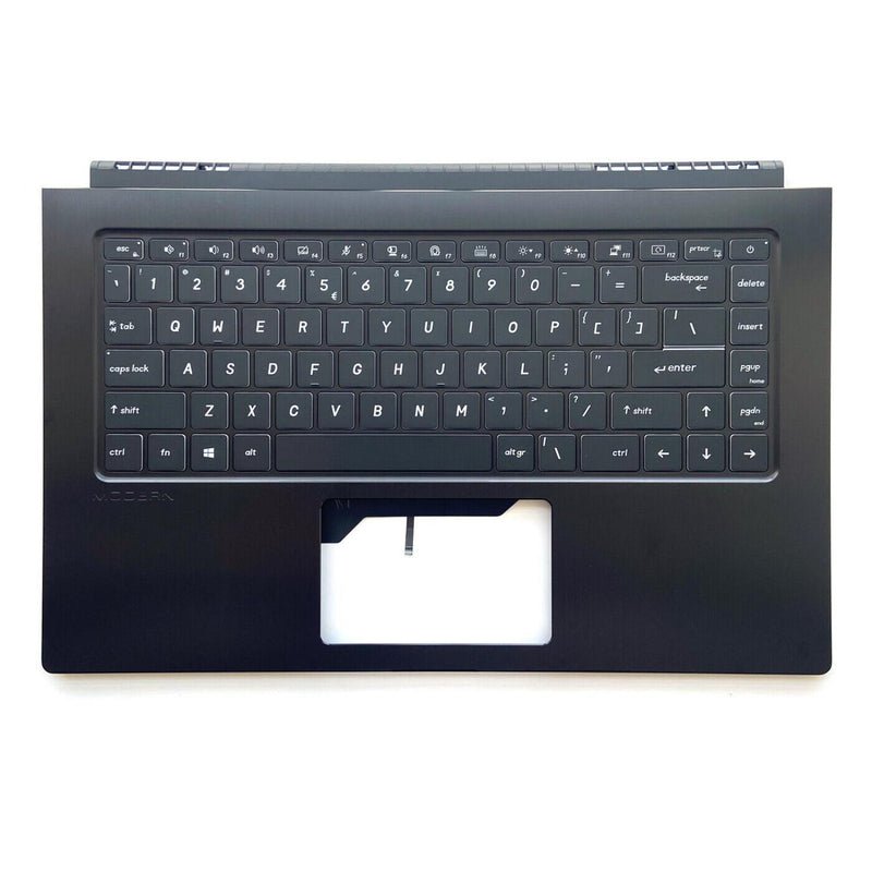 DURAFORCE New For MSI Modern 15 MS-1551 15.6in Upper Case Palmrest Backlit Keyboard Cover