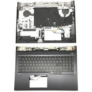 DURAFORCE For Dell 17 G7 7700 0RC7PR RC7PR US Palmrest Upper Case w/Backlit Keyboard Black
