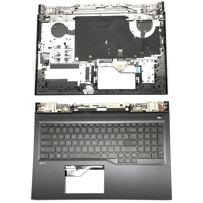 DURAFORCE For Dell 17 G7 7700 0RC7PR RC7PR US Palmrest Upper Case w/Backlit Keyboard Black
