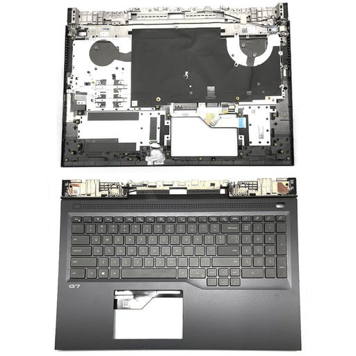 DURAFORCE For Dell 17 G7 7700 0RC7PR RC7PR US Palmrest Upper Case w/Backlit Keyboard Black
