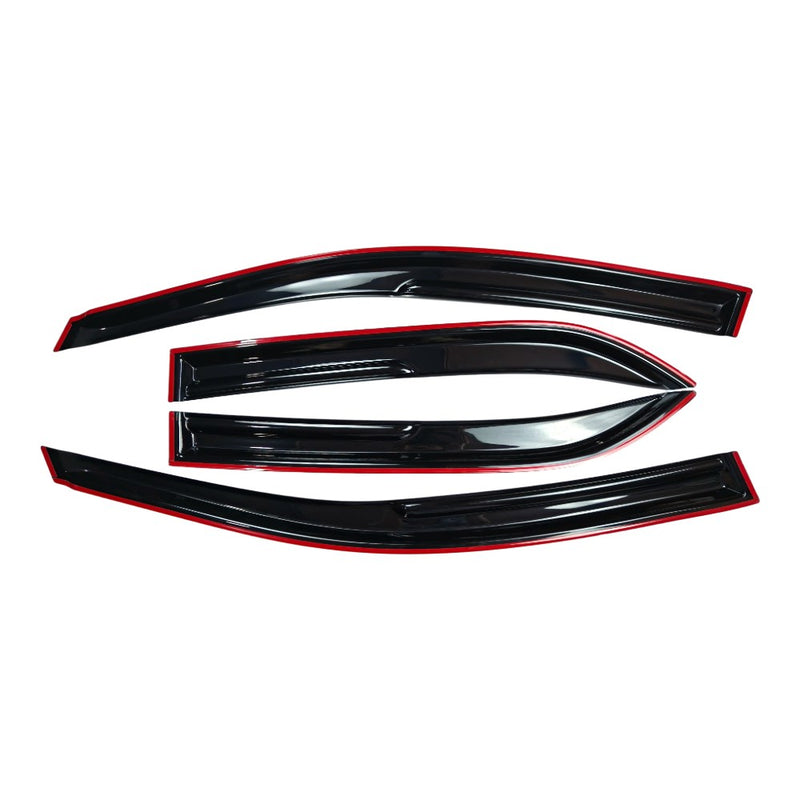 DURAFORCE M Style Window Visors Sun Rain Guards For 2009-2013 Toyota Corolla Sedan