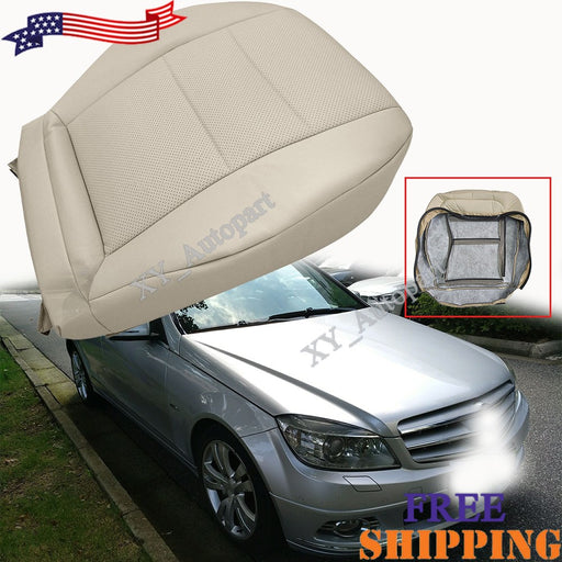 DURAFORCE For 2008-2014 Mercedes Benz C250 C300 C350 Driver Bottom Leather Seat Cover Tan