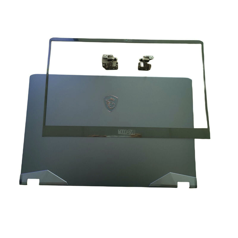 DURAFORCE New Gray Blue Top Back Cover+Bezel+Hinges For MSI GE76 Raider 10SGS SFS MS-17K1
