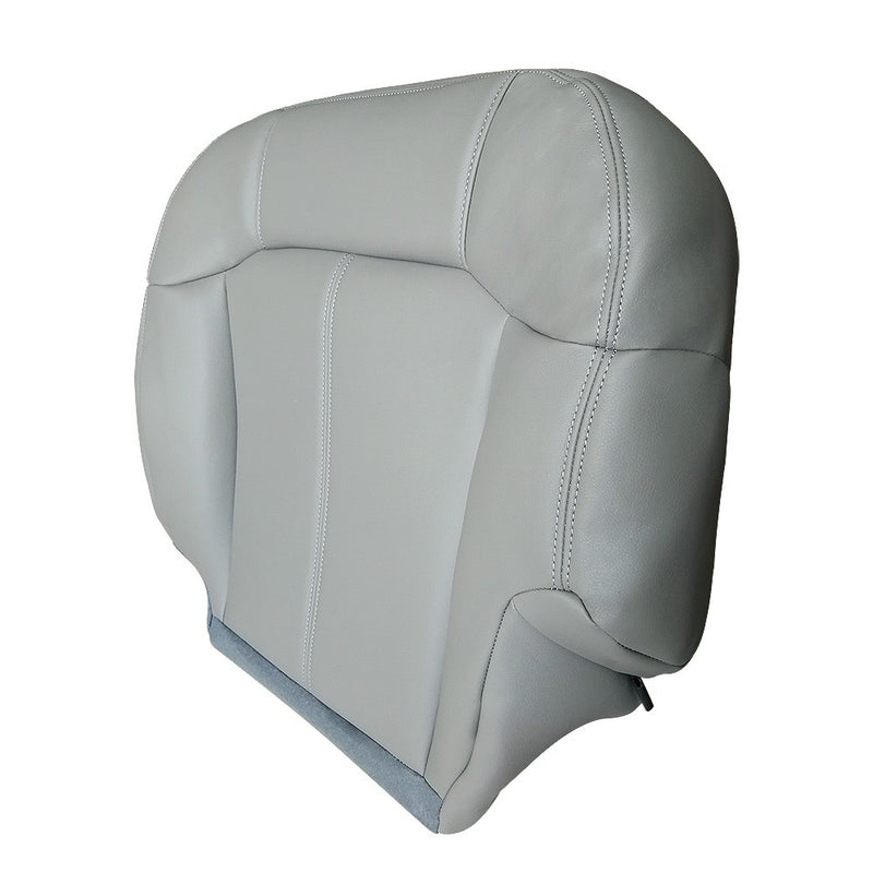 DURAFORCE Driver Side Leather Bottom Seat Cover Gray For 1999 2000 2001 2002 GMC Sierra
