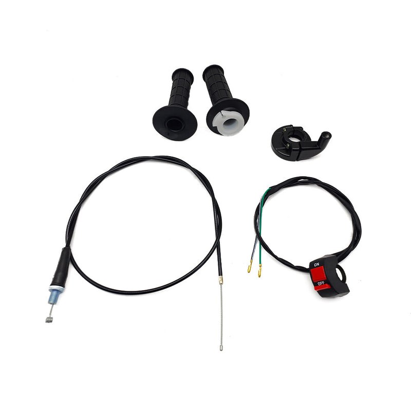 DURAFORCE For Coleman CT200U Trail 200 Mini 196cc Bike Throttle Hand Grips Cable Clamp Kit
