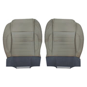 DURAFORCE For Ford Mustang 2010-2014 Driver&Passenger Side Bottom Leather Seat Cover GRAY