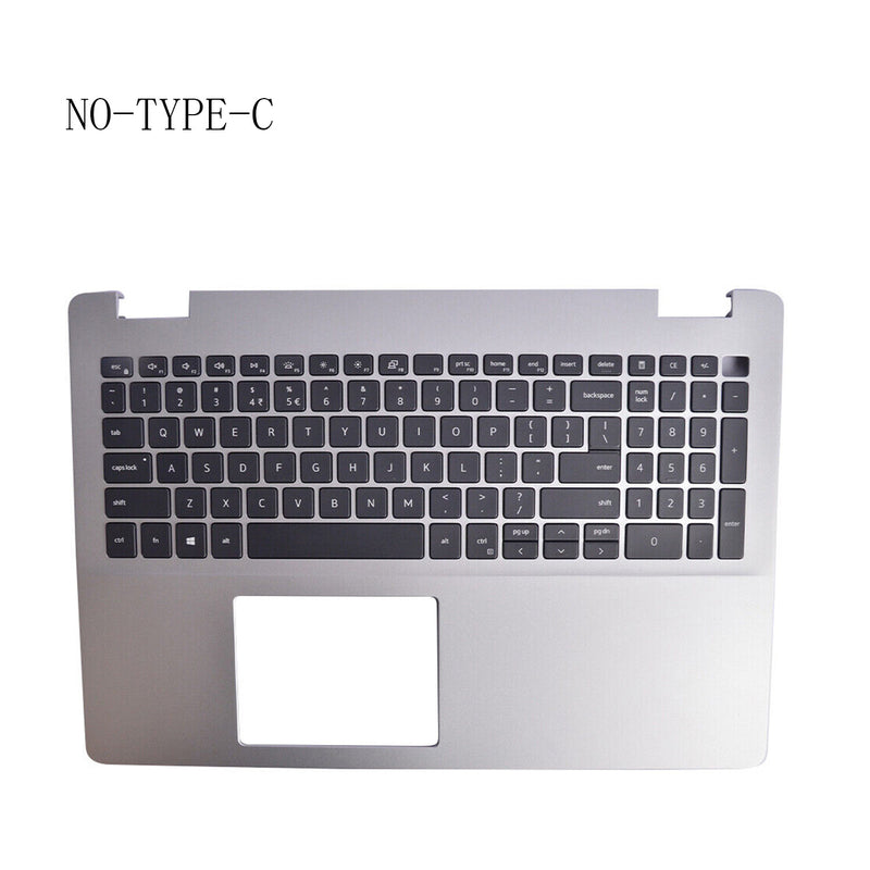 DURAFORCE 0V5JHC Palmrest w/Backlit Keyboard NO-Type-C Silver For Dell Inspiron 5593 V5JHC