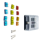 DURAFORCE 6Way Car Boot Power Distribution 12/24V Blade Fuse Holder Box Block Panel Board