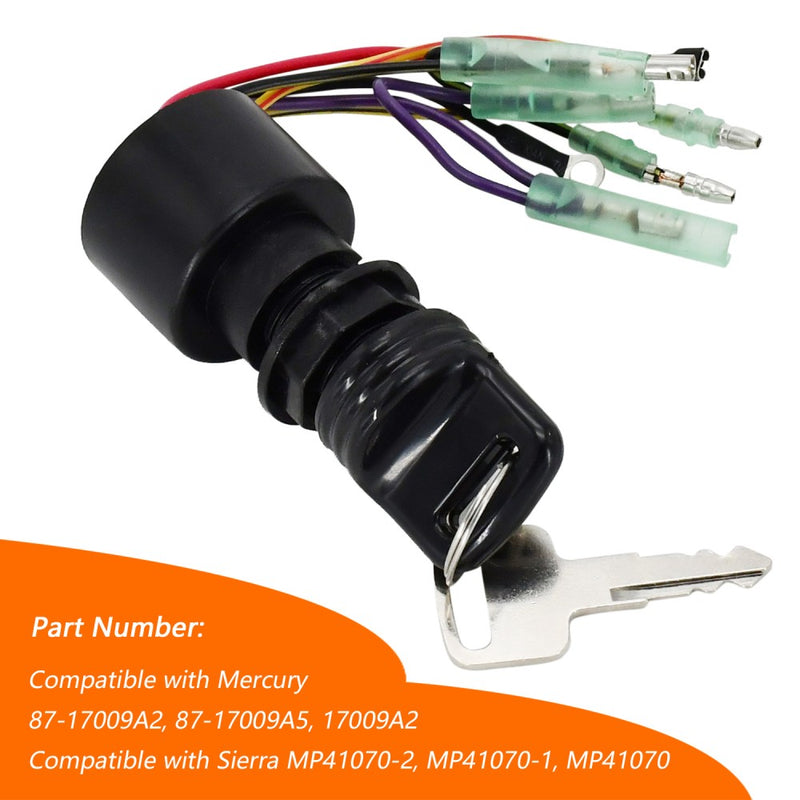 DURAFORCE Boat Ignition Switch with Key for Mercury Mariner Outboard Motor Control Box
