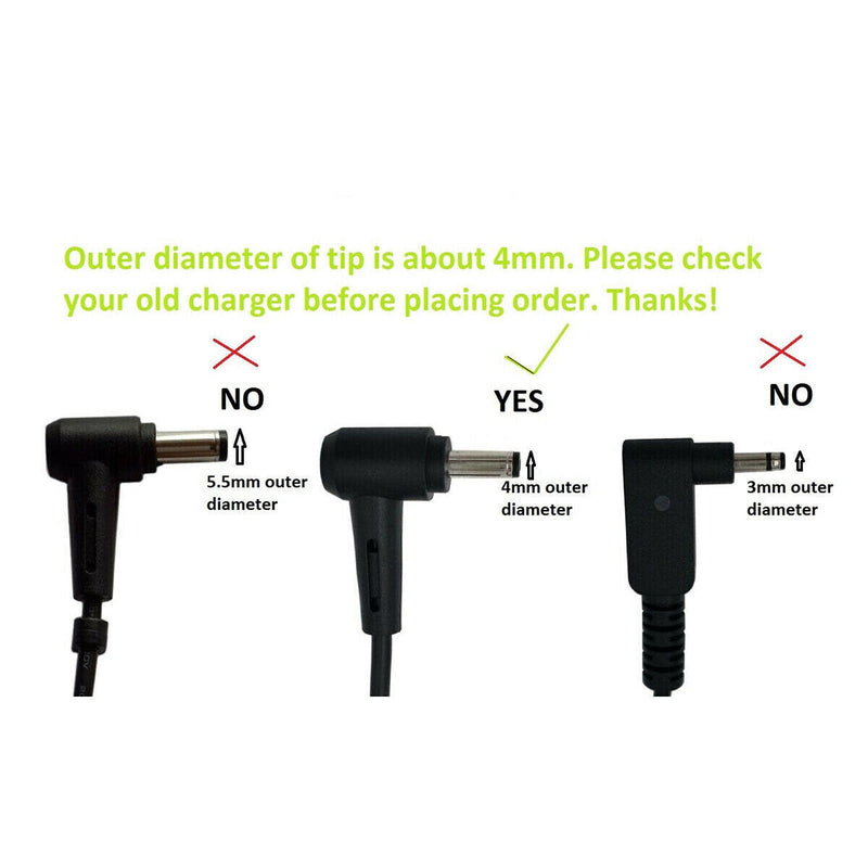 DURAFORCE New 4*1.35mm AC Adapter Charger 19V 3.42A For Asus ZenBook 14 Q407IQ Q407I Q407