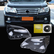 DURAFORCE For Lexus GX460 2010-2013 A Pair Left & Right Headlight Lens Cover+Sealant Glue