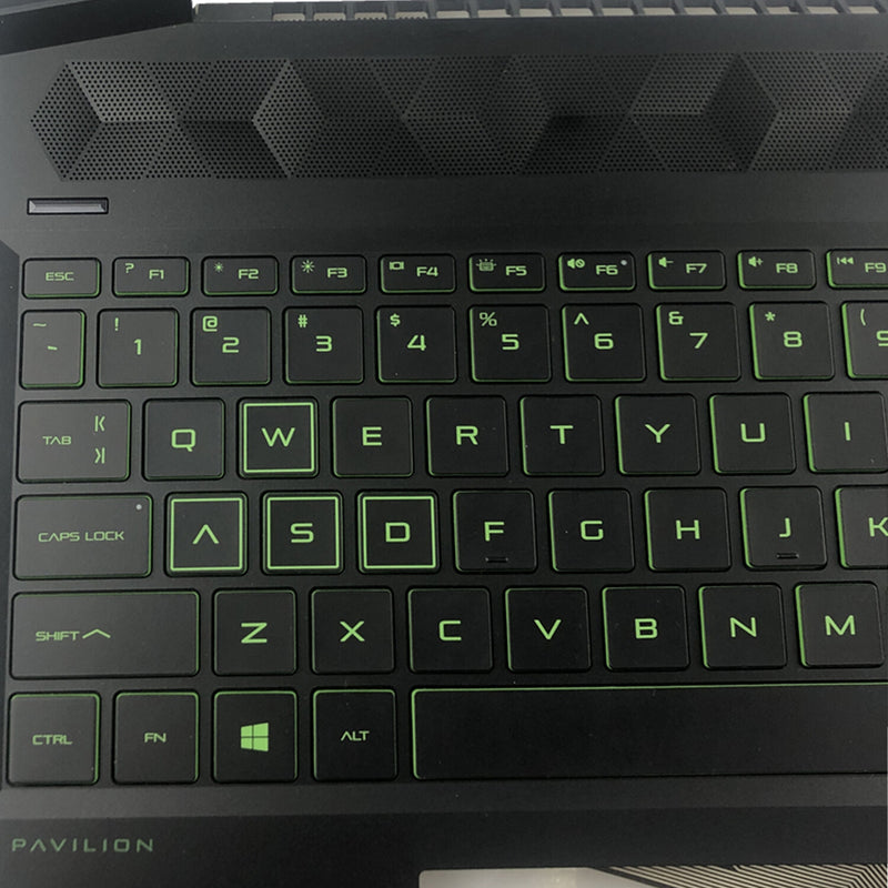 DURAFORCE For HP Pavilion 15-EC 15-EC0003CA 15-EC0013DX Palmrest Keyboard Green Backlit US
