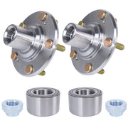 DURAFORCE 2 Front Wheel Hub Bearing Kits For 2016 Honda Civic 2.0L EX 2.0L LX Only W/ Nuts