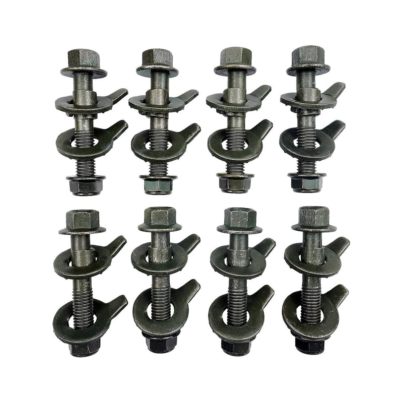 DURAFORCE 8PCS 14mm cam Bolt kit with Adjustable Camber Angle Correction Alignment kit