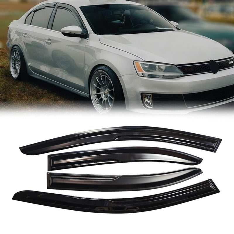 DURAFORCE For Volkswagen VW Jetta 2011-2018 Side Window Vent Visor Rain Deflector Guard