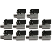 DURAFORCE 10x Mini 1/4" Male 1/4 Inch Female NPT Brass Ball Shut Off Valve Water Air Fluid
