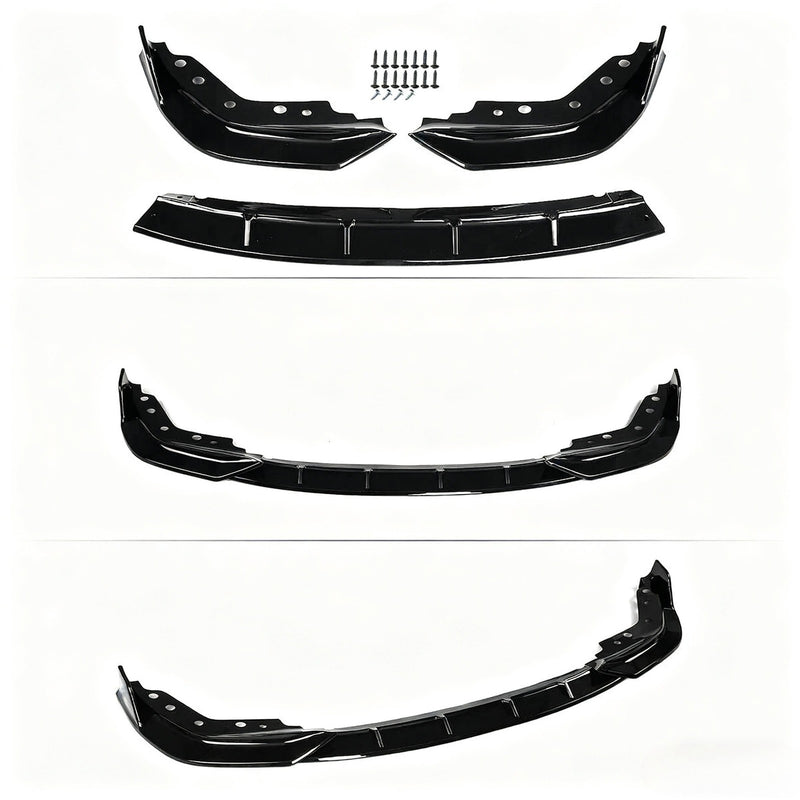 DURAFORCE For BMW G20 330i M340i M Sport 2019-22 GT Style Gloss Black Front Bumper Lip Kit