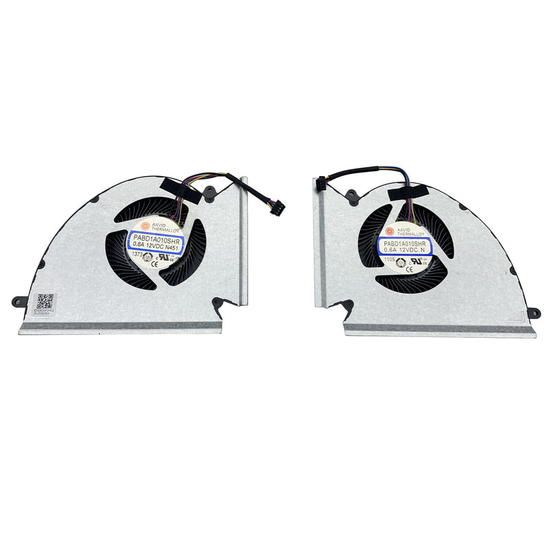 DURAFORCE New CPU+GPU Cooling Fan For MSI GP76 GE76 WE76 MS-17K2 MS-17K3 PABD1A010SHR N452