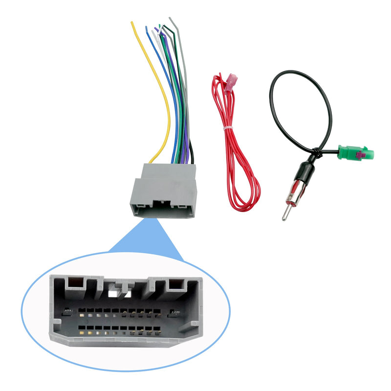 DURAFORCE For Dodge for Jeep Double DIN Radio Installation Dash Kit W/Radio Wire Harness