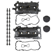 DURAFORCE 2PCS LH & RH Valve Cover Set w/ Gasket & Bolts & Cap For 2011-2012 Infiniti G25