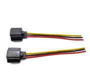 DURAFORCE Wire Pigtail Female Nylon 9008 H13 Two Harness Headlight Bulb Socket Connector