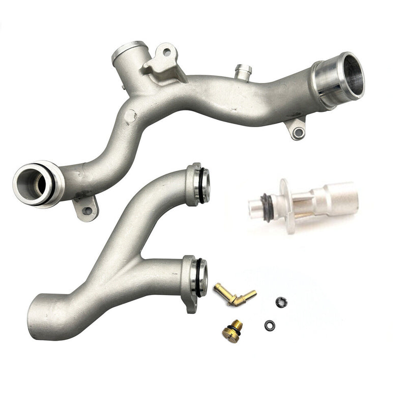 DURAFORCE Fit For Jaguar Land Rover 3.0L 5.0L Oil cool Upgraded Metal Coolant Outlet Pipes
