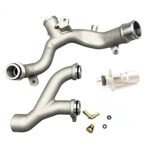 DURAFORCE Fit For Jaguar Land Rover 3.0L 5.0L Oil cool Upgraded Metal Coolant Outlet Pipes