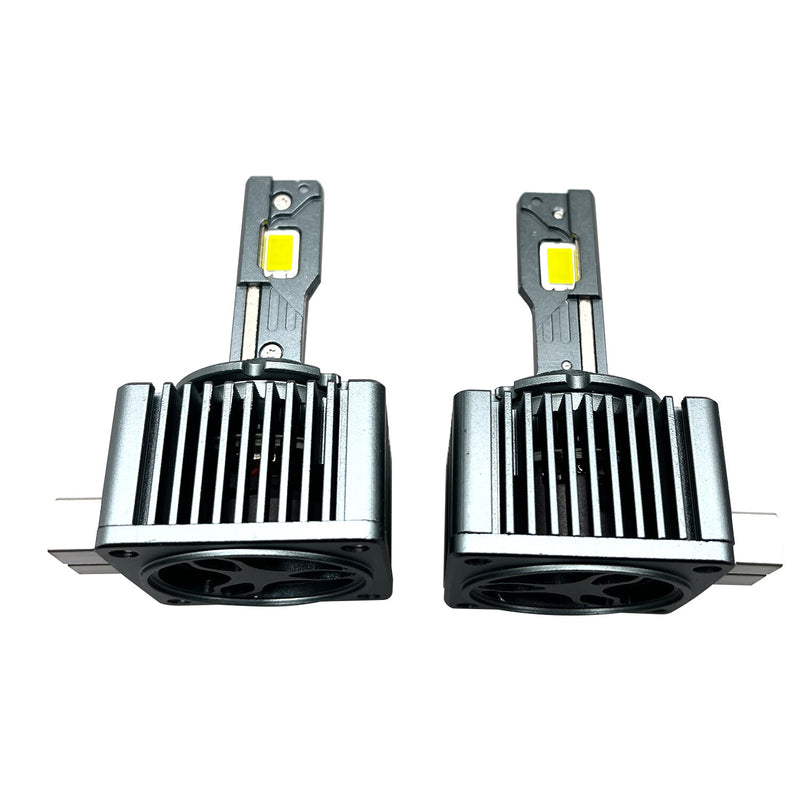 DURAFORCE For 2Pcs D3S D3R LED Headlight Bulbs 120W 6500K Super White HID Xenon Conversion