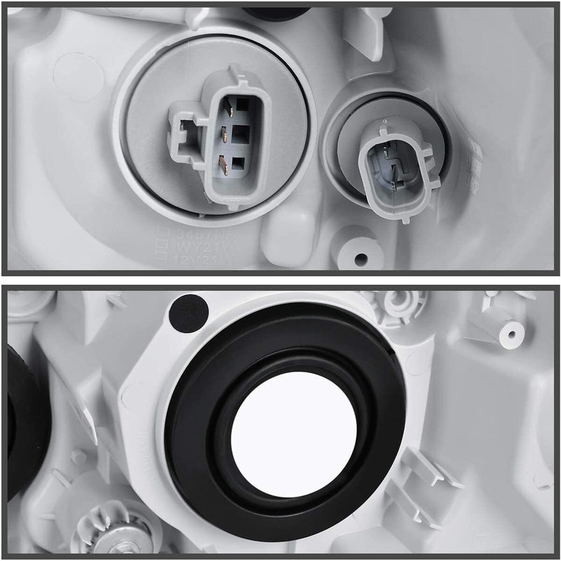 DURAFORCE Fit For Toyota Camry 2007-2009 LH+RH Headlight Replacement Black Housing