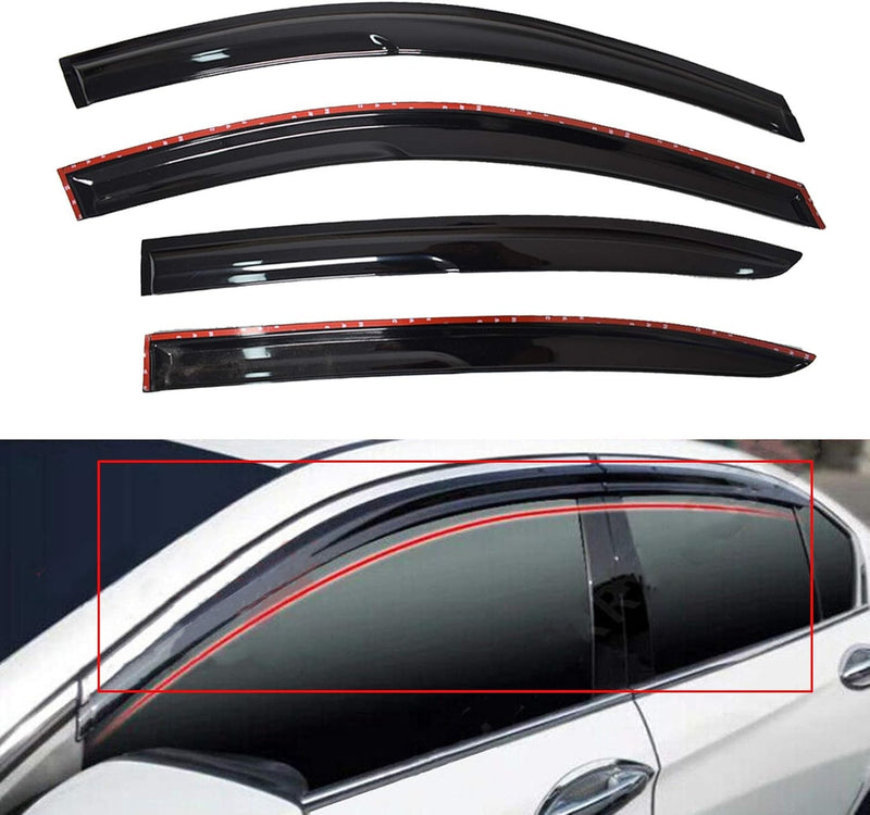 DURAFORCE For 2009-2012 8TH Gen Honda Accord JDM Style Window Visor Vent Rain Guards