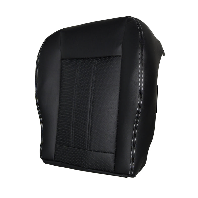 DURAFORCE Driver Side Bottom Seat Cover Black White Seam For 2008-2020 Dodge Grand Caravan