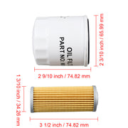 DURAFORCE Oil and Fuel Filter kit M806418 MIU804763 for John Deere X495 X595 X740 X744