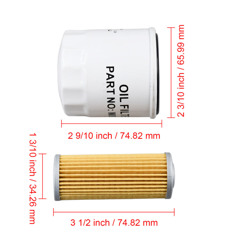 DURAFORCE Oil and Fuel Filter kit M806418 MIU804763 for John Deere X495 X595 X740 X744