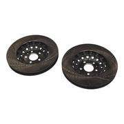 DURAFORCE New Pair Set of 2 Front 375mm Drilled Brake Disc Rotors for 2018-2023 Audi RS5