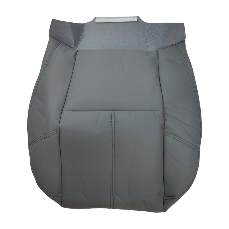 DURAFORCE Driver Side Bottom Leather Seat Cover Gray For 2007-2014 Chevy Tahoe Silverado