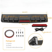DURAFORCE For Infiniti G35 G37 Sedan Carbon Rear Bumper Diffuser Spoiler w/ LED Tail Light