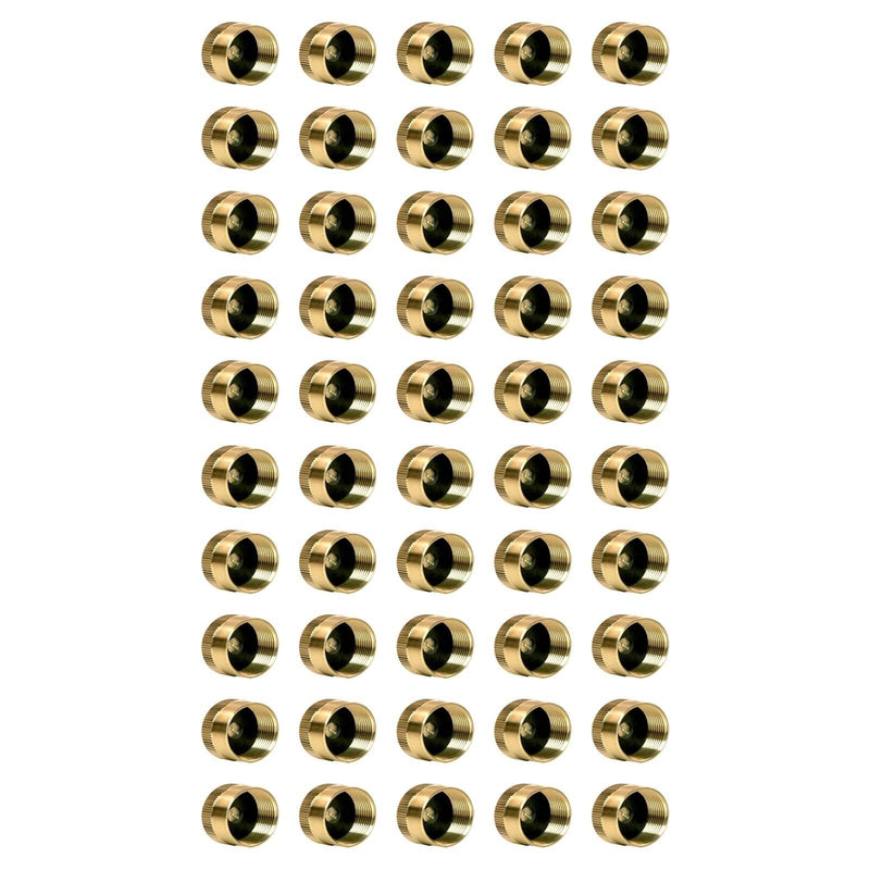 DURAFORCE 50PCS Solid Brass 1 LB Propane Bottle Cap Gas Tank Cylinder Protect Sealed Cap