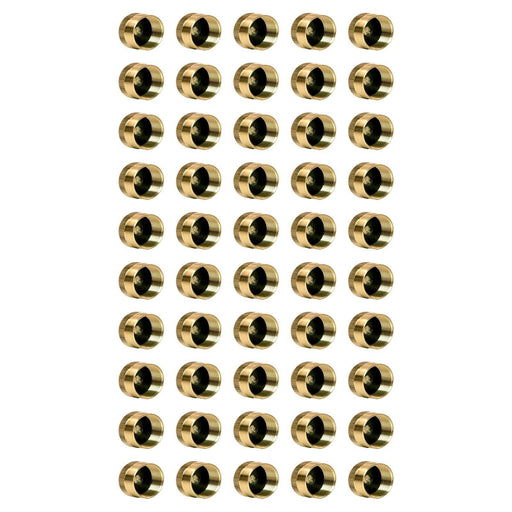 DURAFORCE 50PCS Solid Brass 1 LB Propane Bottle Cap Gas Tank Cylinder Protect Sealed Cap