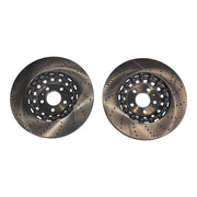 DURAFORCE New Pair Set of 2 Front 375mm Drilled Brake Disc Rotors for 2018-2023 Audi RS5